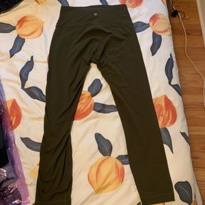 Camo green high waisted Lulu Leggins